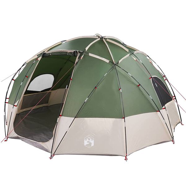 vidaXL Tenda da campeggio Verde 475 x 475 x 235 cm Poliestere