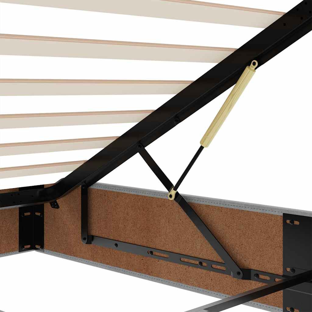 vidaXL Struttura Letto Pouf con Materasso 140x200 cm in Tessuto