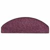 vidaXL Tappetini per scale 30 pz 65x21x4 cm Viola scuro Semicircolari Grandi