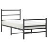 vidaXL Giroletto con Testiera e Pediera Metallo Nero 90x190 cm