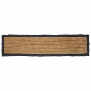 vidaXL Tappeto da Area Grigio Scuro e Naturale 60 x 200 cm Juta
