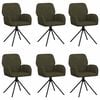 vidaXL Sedie da pranzo girevoli 6 pcs Pelle Scamosciata Sintetica