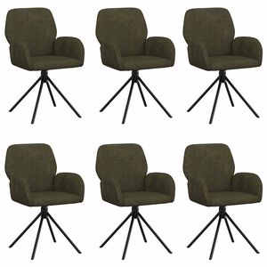 vidaXL Sedie da pranzo girevoli 6 pcs Pelle Scamosciata Sintetica