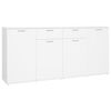 vidaXL Credenza Bianca 160x36x75 cm in Legno Multistrato