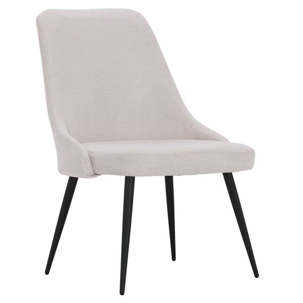 vidaXL Sedie da Pranzo 4 pz Crema in Tessuto