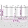 vidaXL Cancello del Recinto con blocco Grigio 400 x 200 cm Acciaio