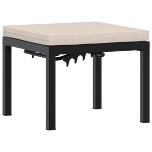 vidaXL Panche Giardino con Cuscini 2pz Nere Acciaio Verniciato Polvere