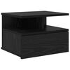 vidaXL Comodino flottante con cassetto Rovere Nero 40 x 31 x 28 cm