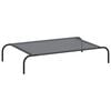 vidaXL Cuccia per Cani Rialzata Grigia 110x65x20cm Textilene e Acciaio