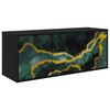 vidaXL Mobile TV da Parete WIJHE 102 x 33 x 40 cm Rovere Nero