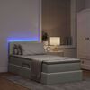 vidaXL Letto con contenitore e LED Grigio chiaro 90 x 200 cm Velluto