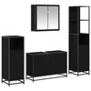 vidaXL Set di mobili per il bagno 4 pz Rovere Nero 90 x 33 x 60 cm