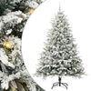 vidaXL Albero di Natale Artificiale Pre-illuminato con Set di Palline