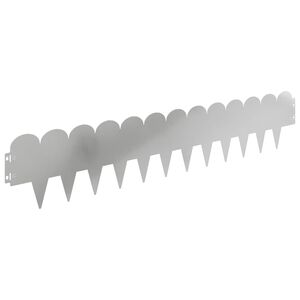 vidaXL Bordura per Prato 20 pcs 103 x 20 cm Acciaio Argento