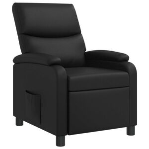 vidaXL Poltrona reclinabile Nero Similpelle