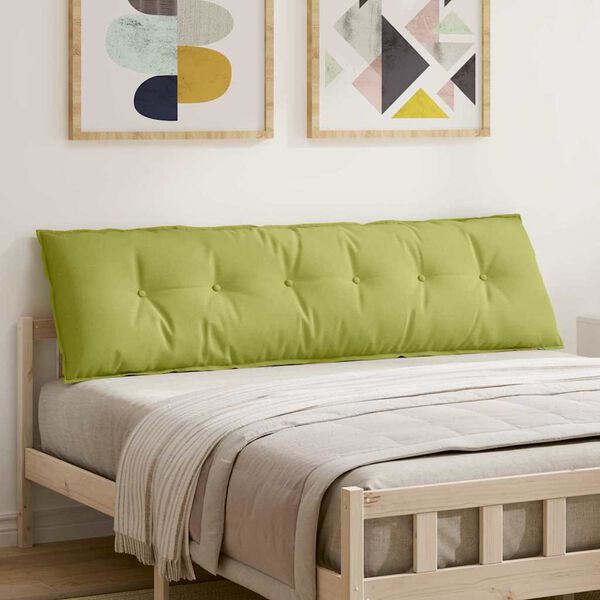 vidaXL Cuscino per Schiena Verde chiaro 180 x 19 x 50 cm Tessuto
