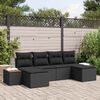 vidaXL Set Divano da Giardino 6 pcs Nero Rattan in Polipropilene
