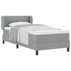 vidaXL Letto a molle con materasso Grigio chiaro 80 x 200 cm Tessuto
