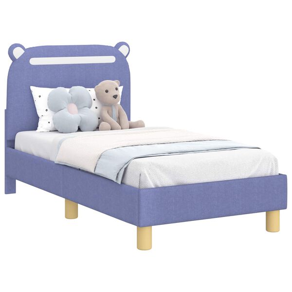 vidaXL Struttura letto per bambini con testata Blu jeans 70 x 140 cm