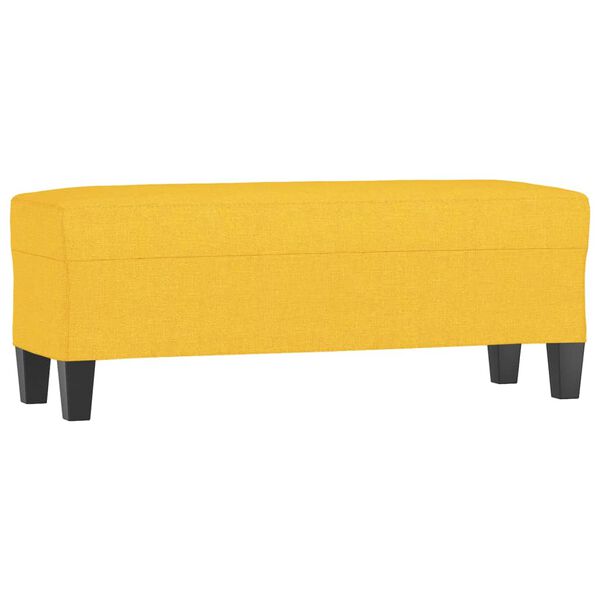 vidaXL Panca Giallo Chiaro 100x35x41 cm in Tessuto