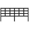 vidaXL Testiera per Letto Nera 205,5x4x100cm in Legno Massello di Pino