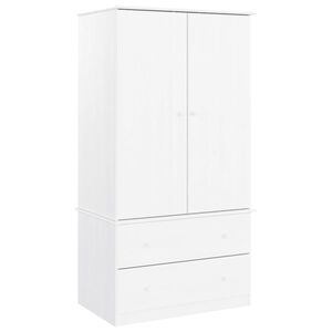vidaXL Armadio ALTA Bianco 90x55x170 cm in Legno Massello di Pino