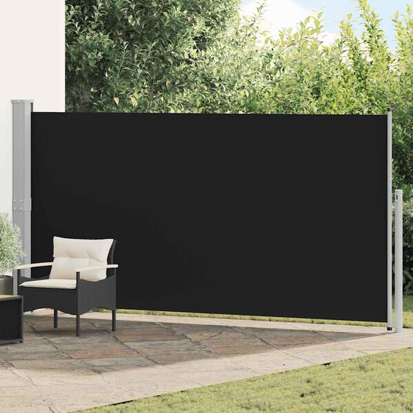 vidaXL Tenda da Sole Laterale Retrattile 160 x 500 cm Nera