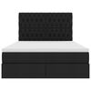 vidaXL Letto con Contenitore Nero 140 x 200 cm Pelle Sintetica