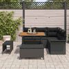 vidaXL Set Divano da Giardino con cuscino 8 pcs Nero polyrattan