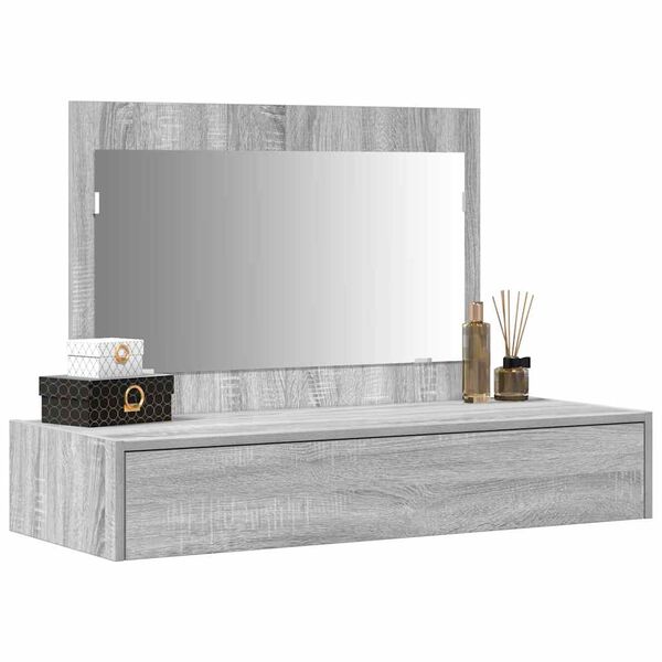 vidaXL Tavolo da Trucco Grigio 100 x 40 x 70 cm Legno multistrato