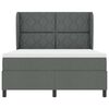 vidaXL Letto a molle con materasso Grigio scuro 160 x 200 cm Tessuto