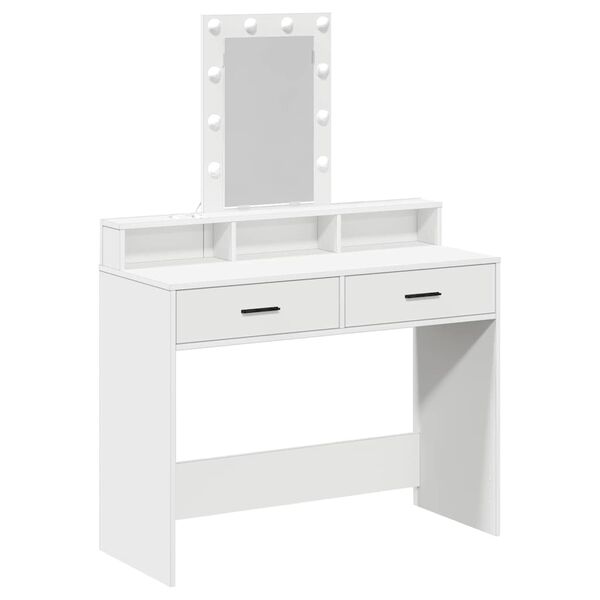 vidaXL Tavolo da Trucco Bianco 100 x 41 x 140 cm Legno multistrato