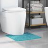 vidaXL Tappeto Antiscivolo per Bagno con Taglio per Toilette Turchese