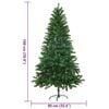 vidaXL Albero di Natale Artificiale Realistico con Punte 180 cm Verde