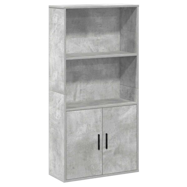 vidaXL Libreria Grigio Cemento 60x24x120 cm in Legno Multistrato