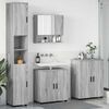 vidaXL Set di mobili per il bagno con porta 4 pcs Grigio Sonoma