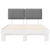 vidaXL Letto con Testiera Rivestita Grigio chiaro 160 x 200 cm