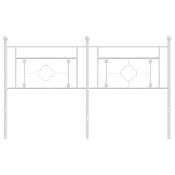 vidaXL Testiera di Ricambio in Metallo Bianco 150 cm