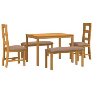 vidaXL Set da pranzo 5 pz Grigio Legno di Quercia Massello