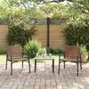 vidaXL Sedia da Giardino 2 pcs Nero 79 x 56 x 73.5 cm polyrattan