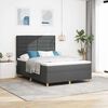 vidaXL Letto a Sorgente LED Grigio scuro 140 x 200 cm Tessuto