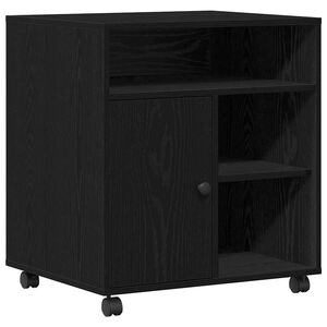 vidaXL Supporto per Stampante Rovere nero 60 x 50 x 67 cm