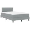 vidaXL Letto a molle con materasso Grigio chiaro 120 x 190 cm Tessuto