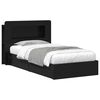 vidaXL Telaio del letto con storage con cassetto Nero 75 x 190 cm