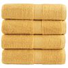 vidaXL Asciugamani per ospiti Premium SOLUND 4 pz Oro 30x50 cm 600 g/m&sup2;