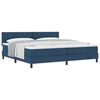 vidaXL Letto a molle con testiera Blu 200 x 200 cm Tessuto
