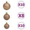 vidaXL Albero di Natale Preilluminato con Palline Rosa 240 cm PVC
