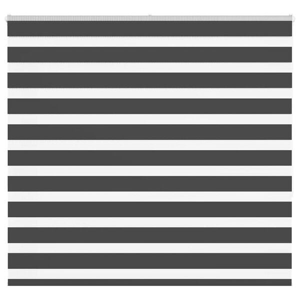 vidaXL Tenda a Rullo Zebra Nero Larghezza Tessuto 150,9 cm Poliestere