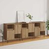 vidaXL Credenza 3 pcs Rovere artigianale 60 x 35 x 70 cm