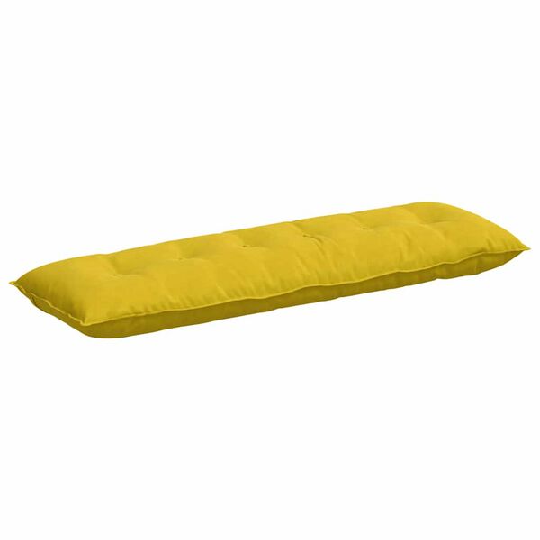 vidaXL Cuscino per Schiena Giallo 160 x 50 cm Tessuto in Cords